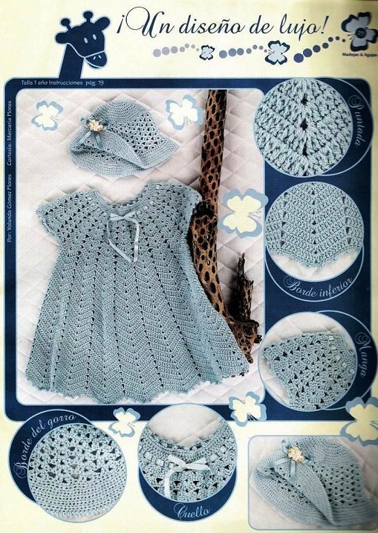 Graficos de vestidos de niñas a crochet - Imagui
