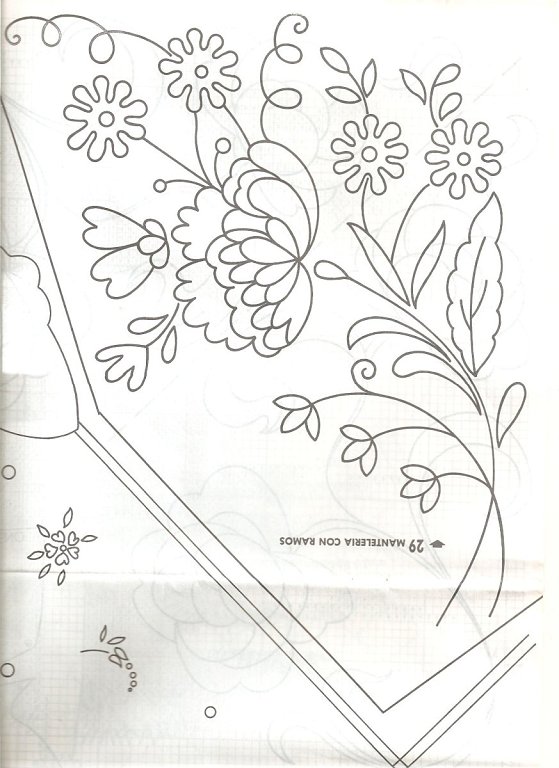 Plantillas para bordar flores - Imagui